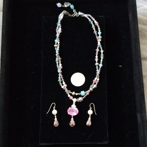 Tres Jolie double strand necklace and earring set - Picture 2 of 7